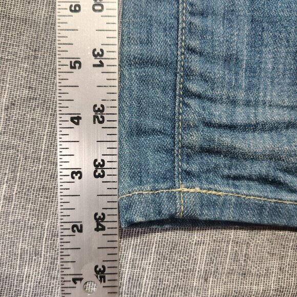 Robin's Jean Blue Straight Leg Jeans with Gold Accents - Picture 6 of 15